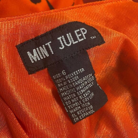 Mint Julep orange floral print midi dress y2k - Picture 7 of 7